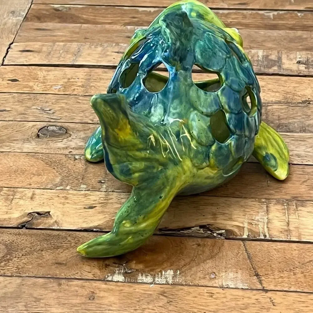 Ceramic Open Mouth Fish for Votive, Tealight Candles 7